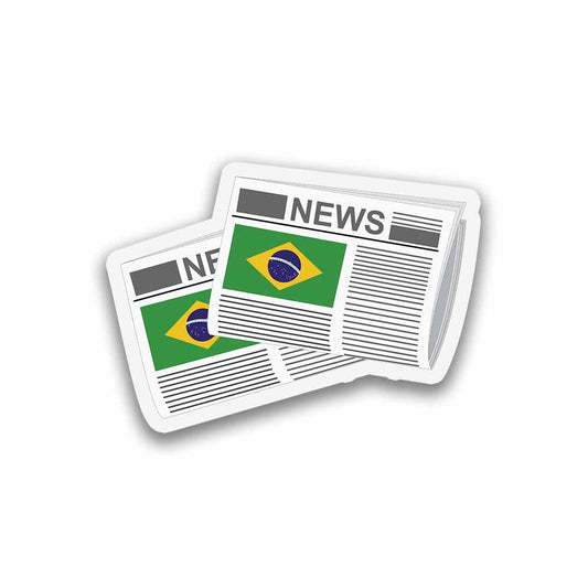 Brazil Newspapers Sticker & Magnet