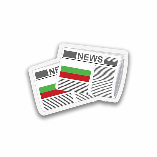Bulgaria Newspapers Sticker & Magnet