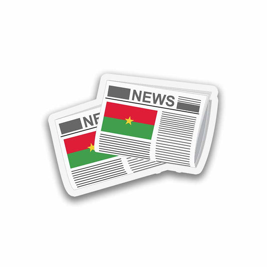 Burkina Faso Newspapers Sticker & Magnet