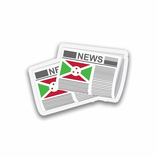 Burundi Newspapers Sticker & Magnet
