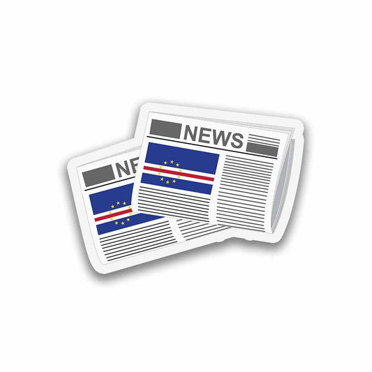Cape Verde Newspapers Sticker & Magnet