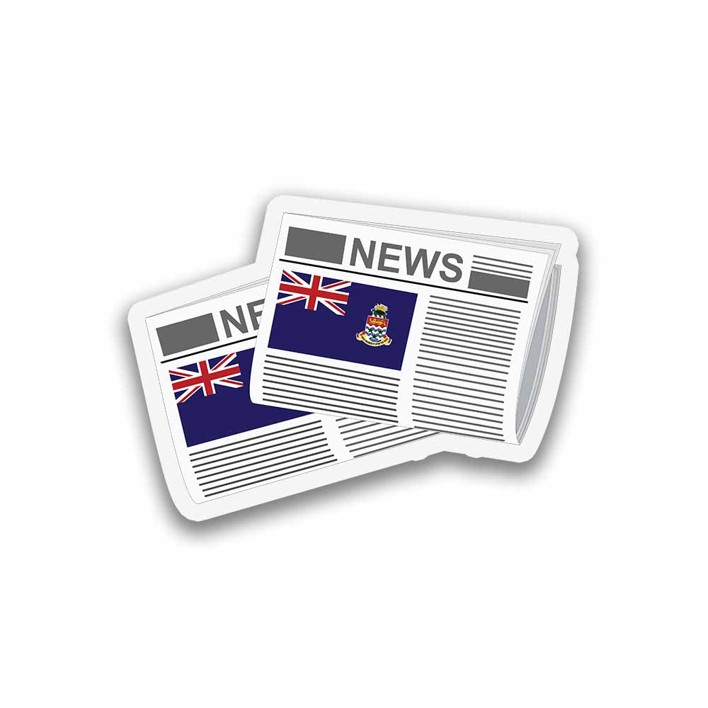 Cayman Islands Newspapers Sticker & Magnet