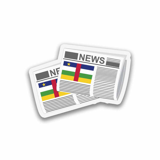 Central African Republic Newspapers Sticker & Magnet