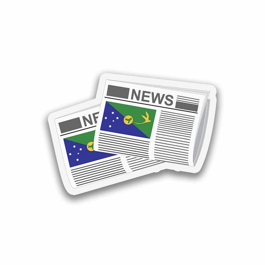 Christmas Island Newspapers Sticker & Magnet
