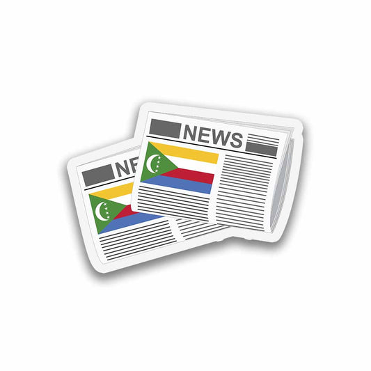 Comoros Newspapers Sticker & Magnet