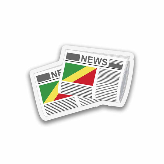 Congo Republic of the Newspapers Sticker & Magnet