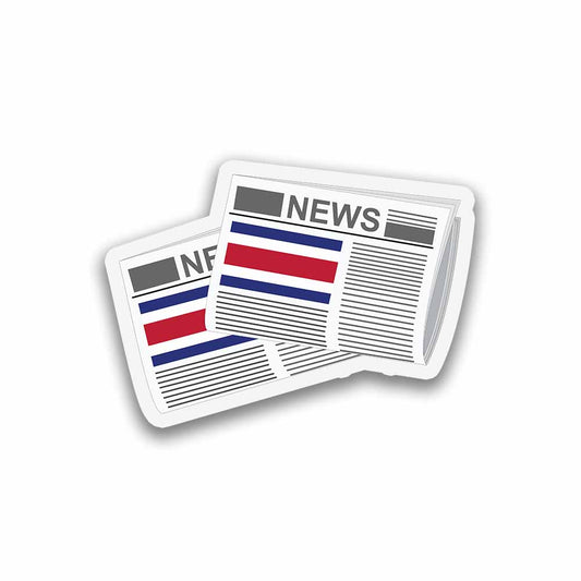 Costa Rica Newspapers Sticker & Magnet