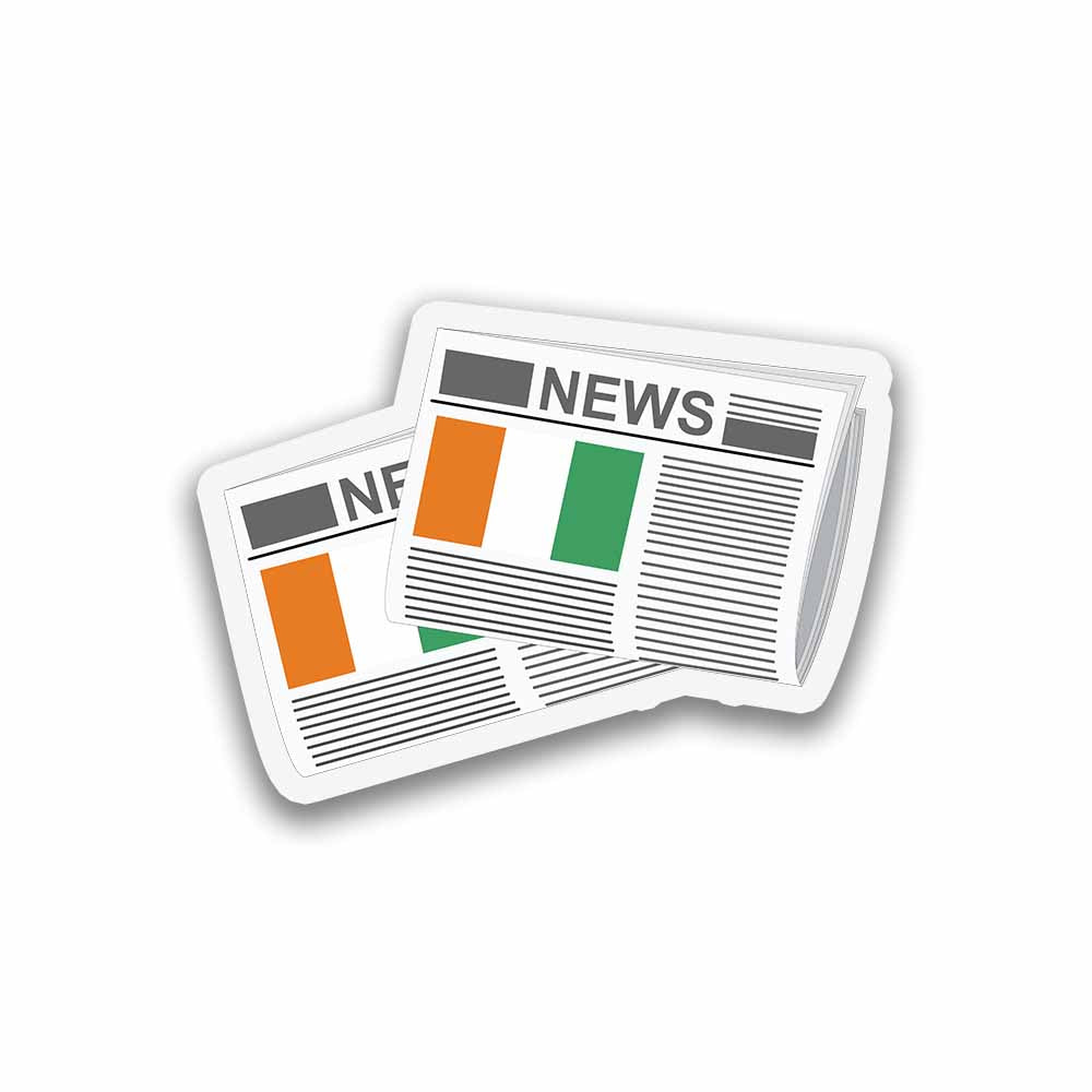 Cote dlvoire Newspapers Sticker & Magnet
