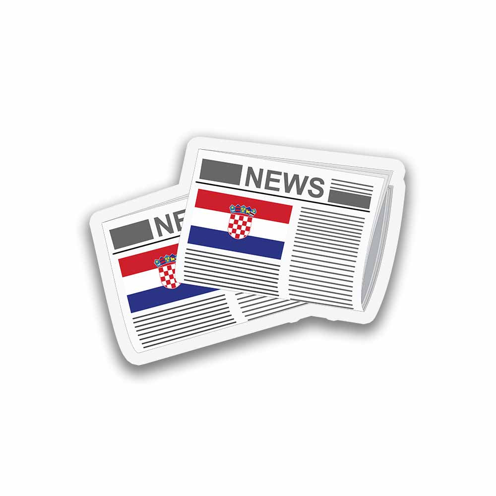 Croatia Newspapers Sticker & Magnet