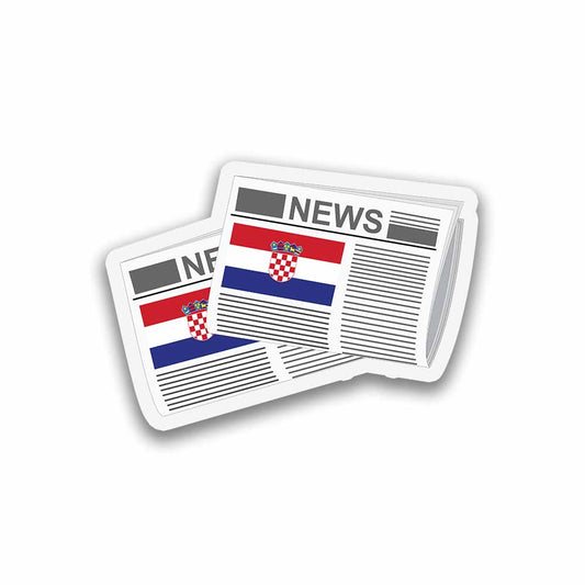 Croatia Newspapers Sticker & Magnet
