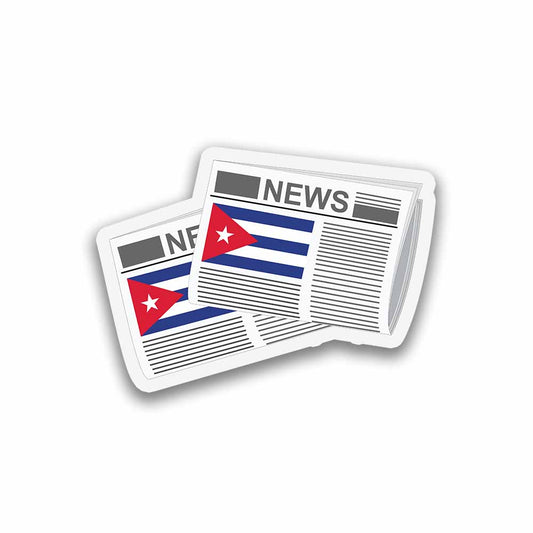 Cuba Newspapers Sticker & Magnet