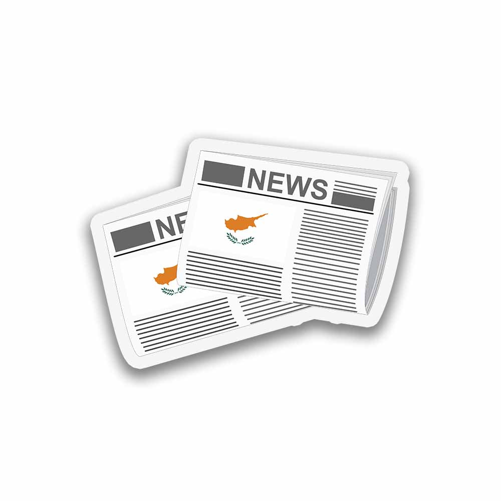 Cyprus Newspapers Sticker & Magnet