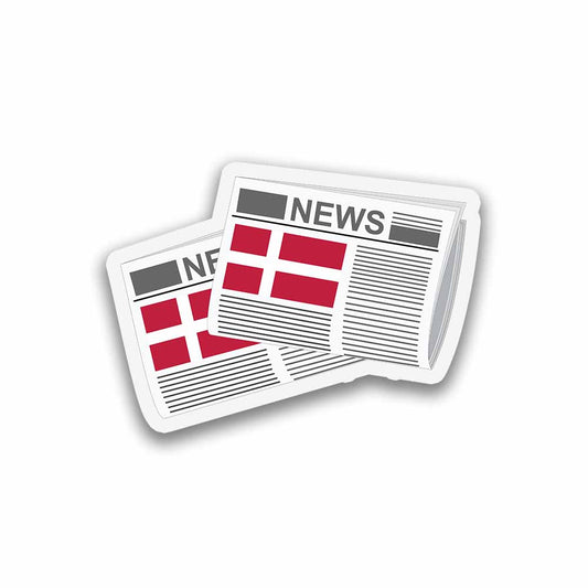 Denmark Newspapers Sticker & Magnet