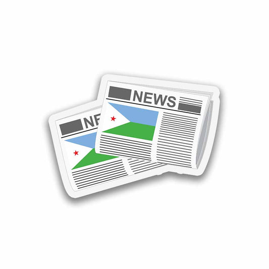 Djibouti Newspapers Sticker & Magnet
