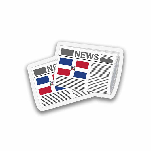 Dominican Republic Newspapers Sticker & Magnet