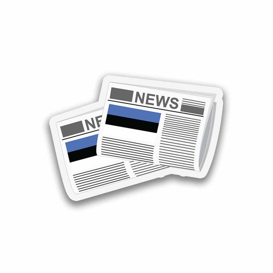 Estonia Newspapers Sticker & Magnet