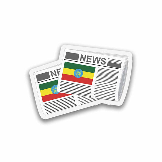 Ethiopia Newspapers Sticker & Magnet