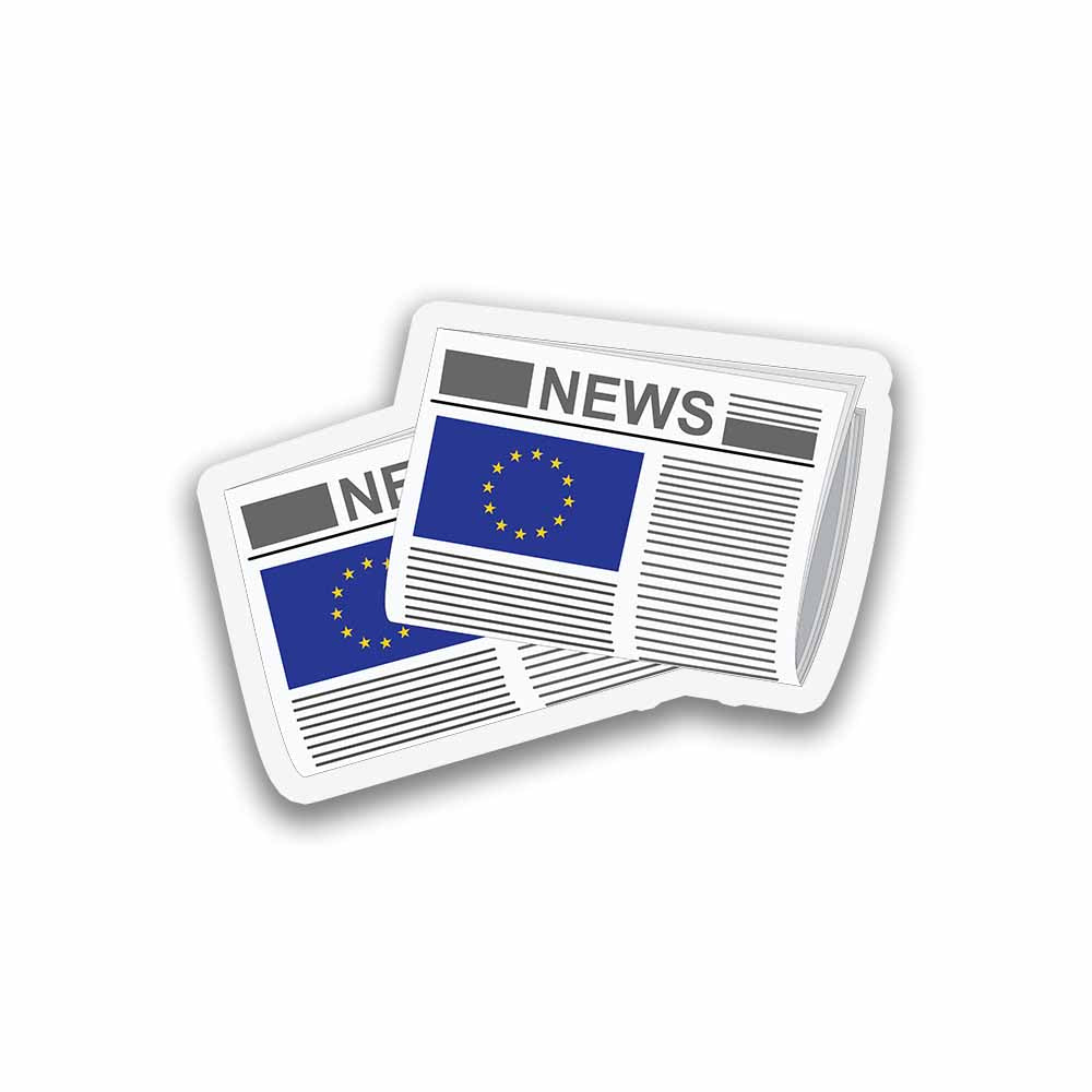 European Union Newspapers Sticker & Magnet
