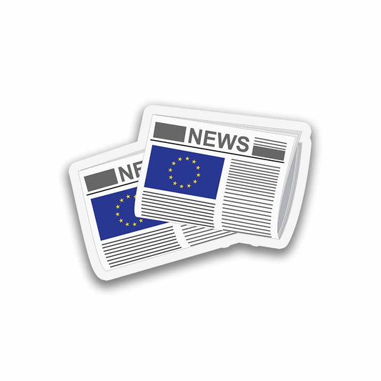 European Union Newspapers Sticker & Magnet
