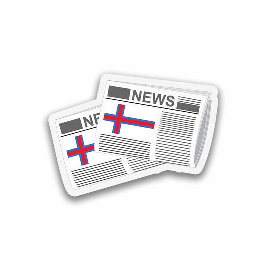 Faroe Islands Newspapers Sticker & Magnet