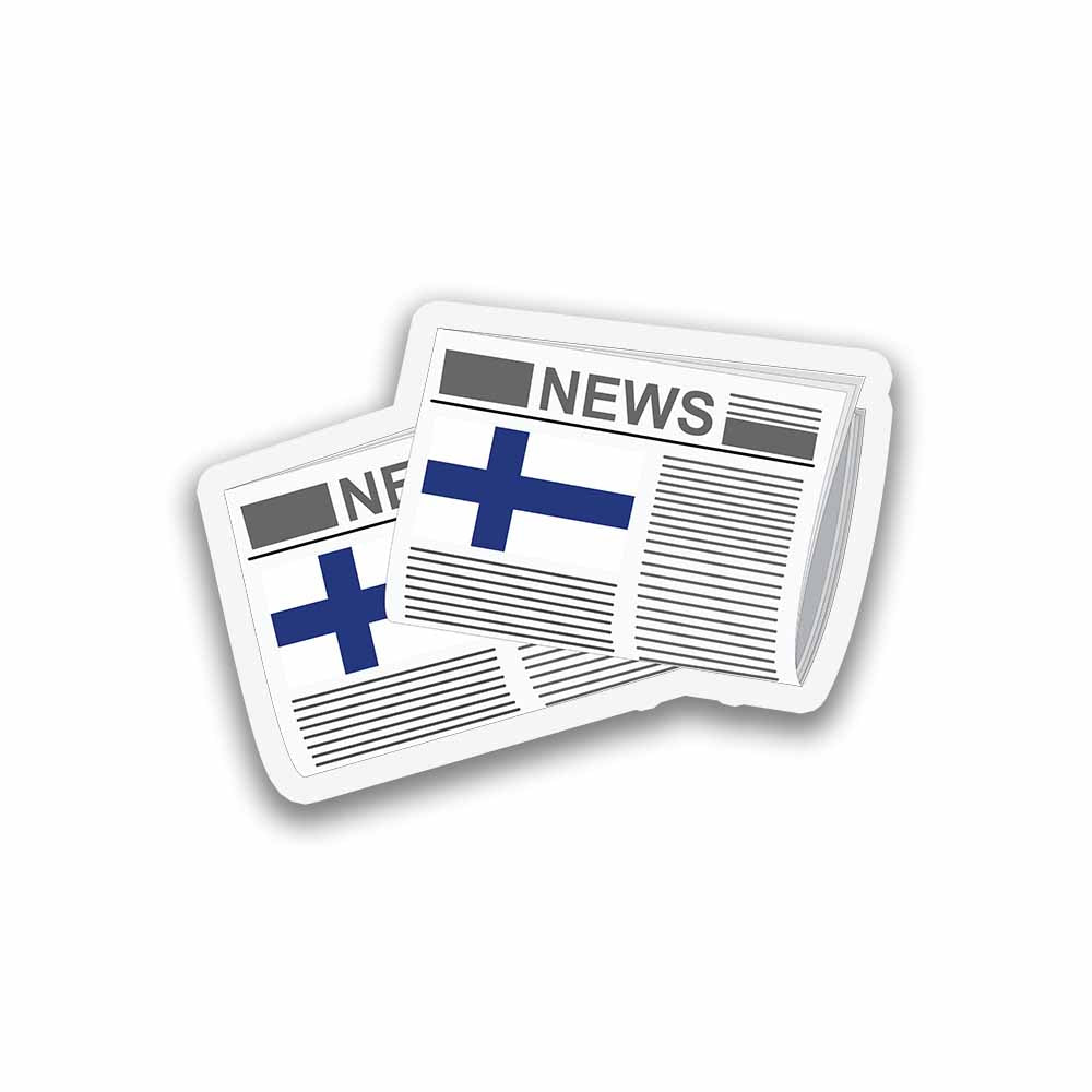 Finland Newspapers Sticker & Magnet
