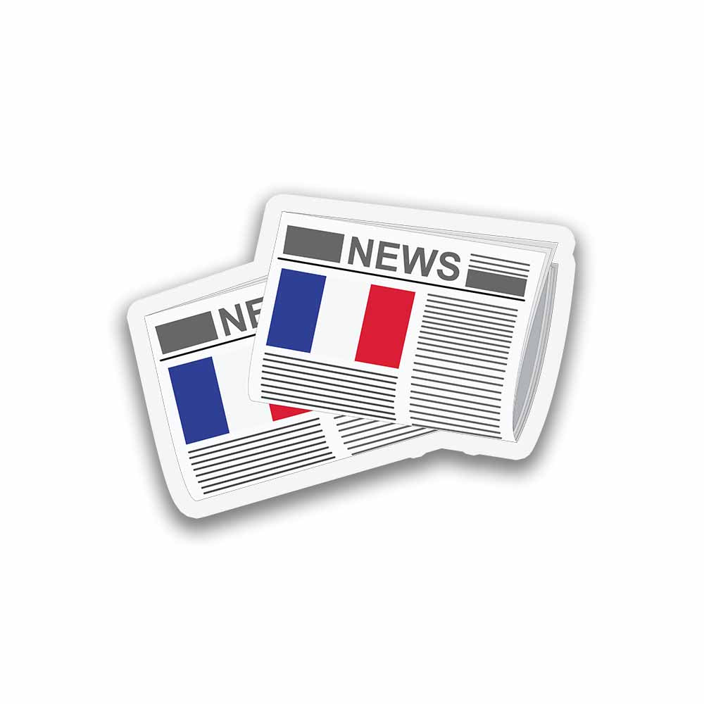 France Newspapers Sticker & Magnet