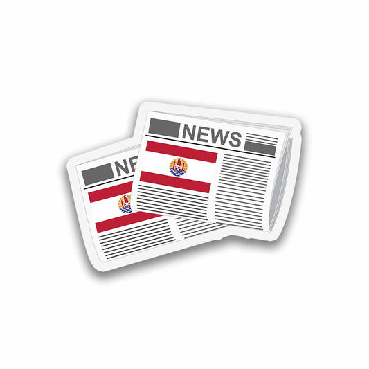 French Polynesia Newspapers Sticker & Magnet