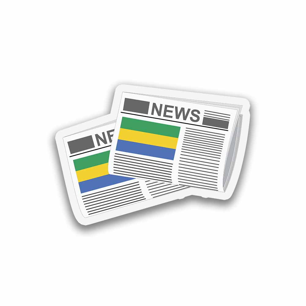 Gabon Newspapers Sticker & Magnet