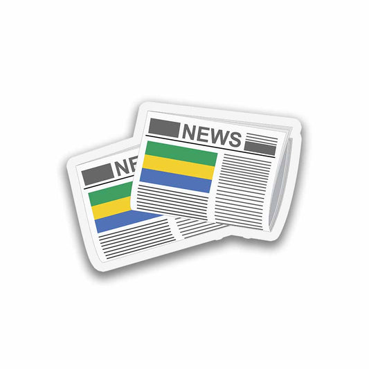 Gabon Newspapers Sticker & Magnet