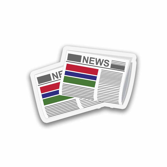 Gambia Newspapers Sticker & Magnet
