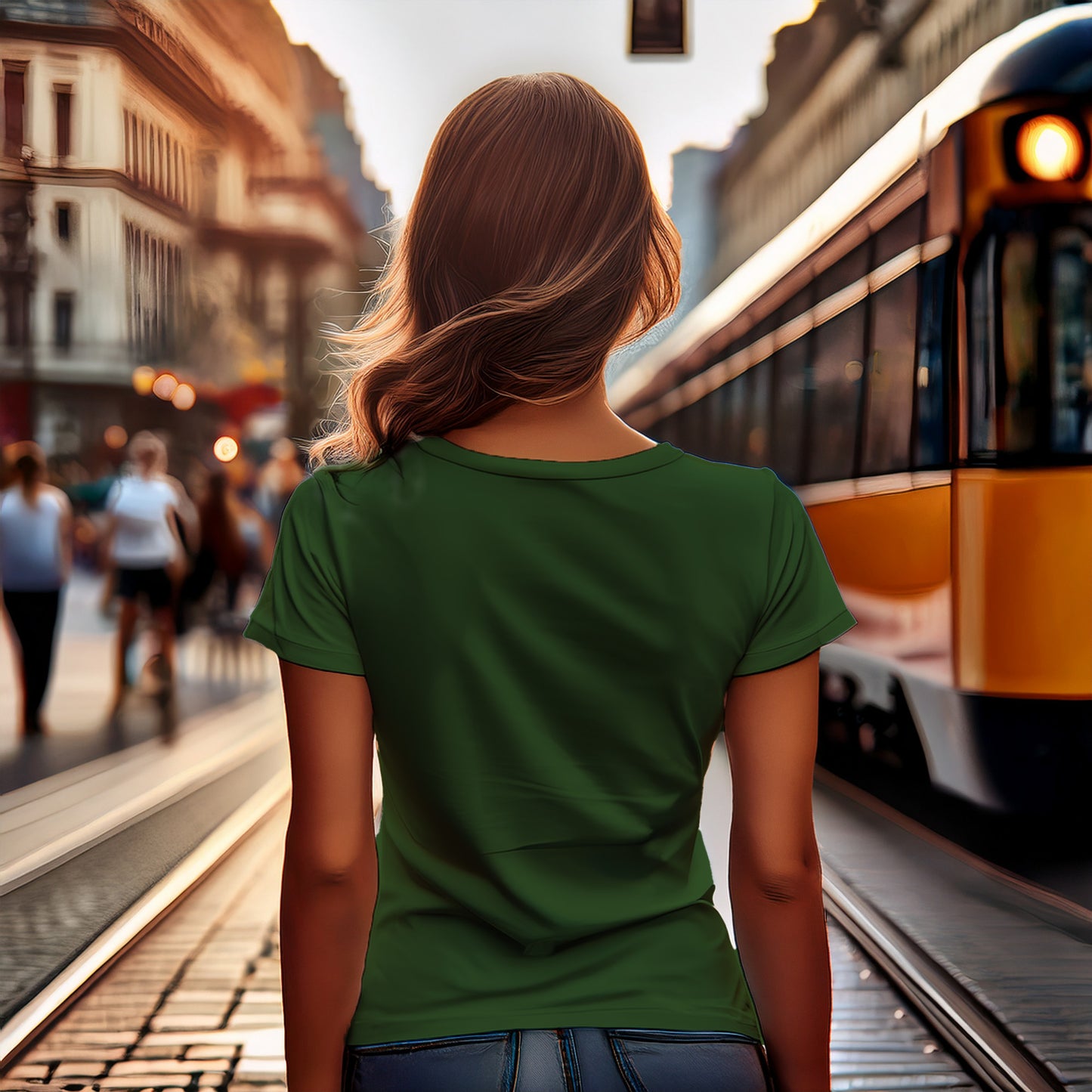 2055 Year Women T-Shirt (Olive Green)