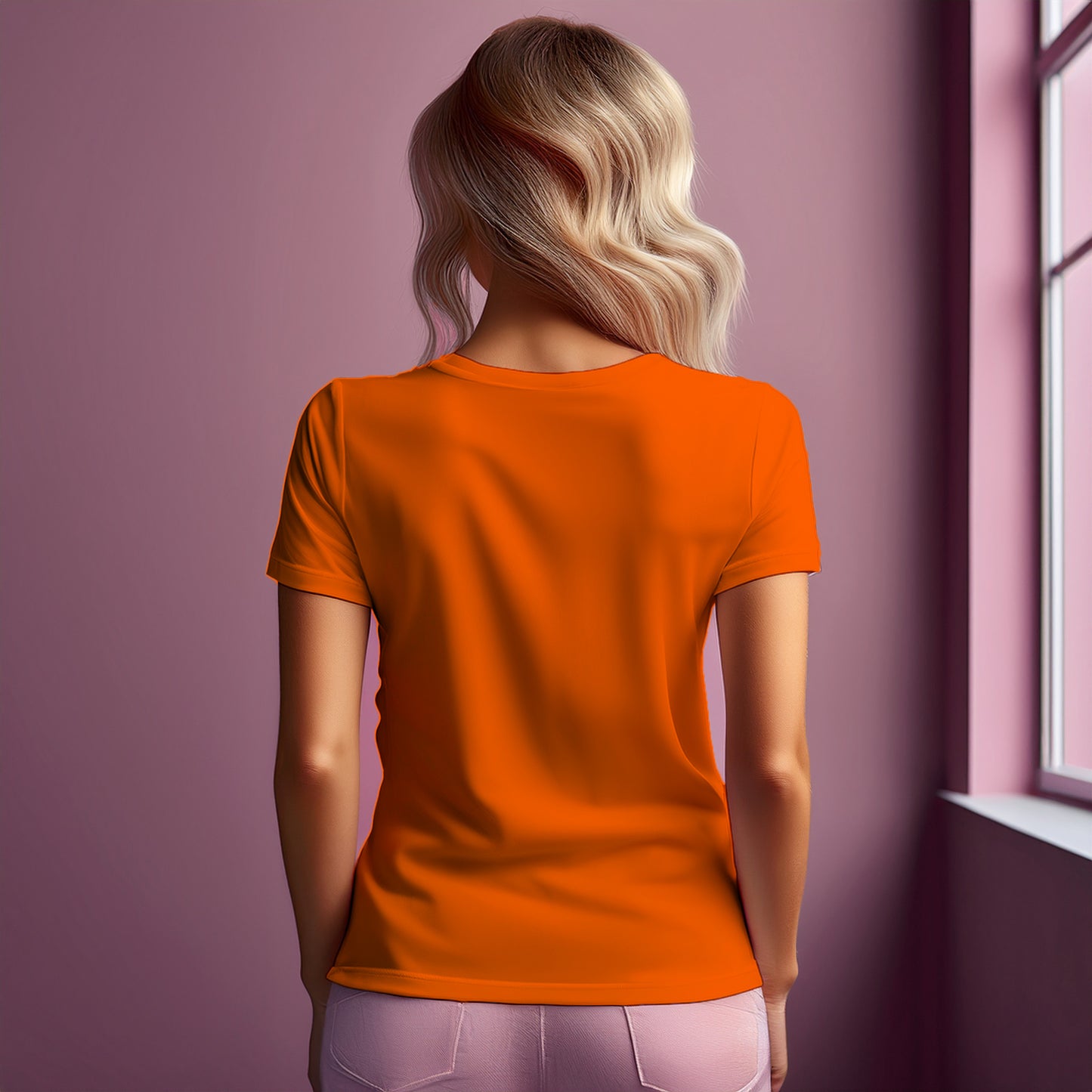 53 Number Women T-Shirt (Orange)