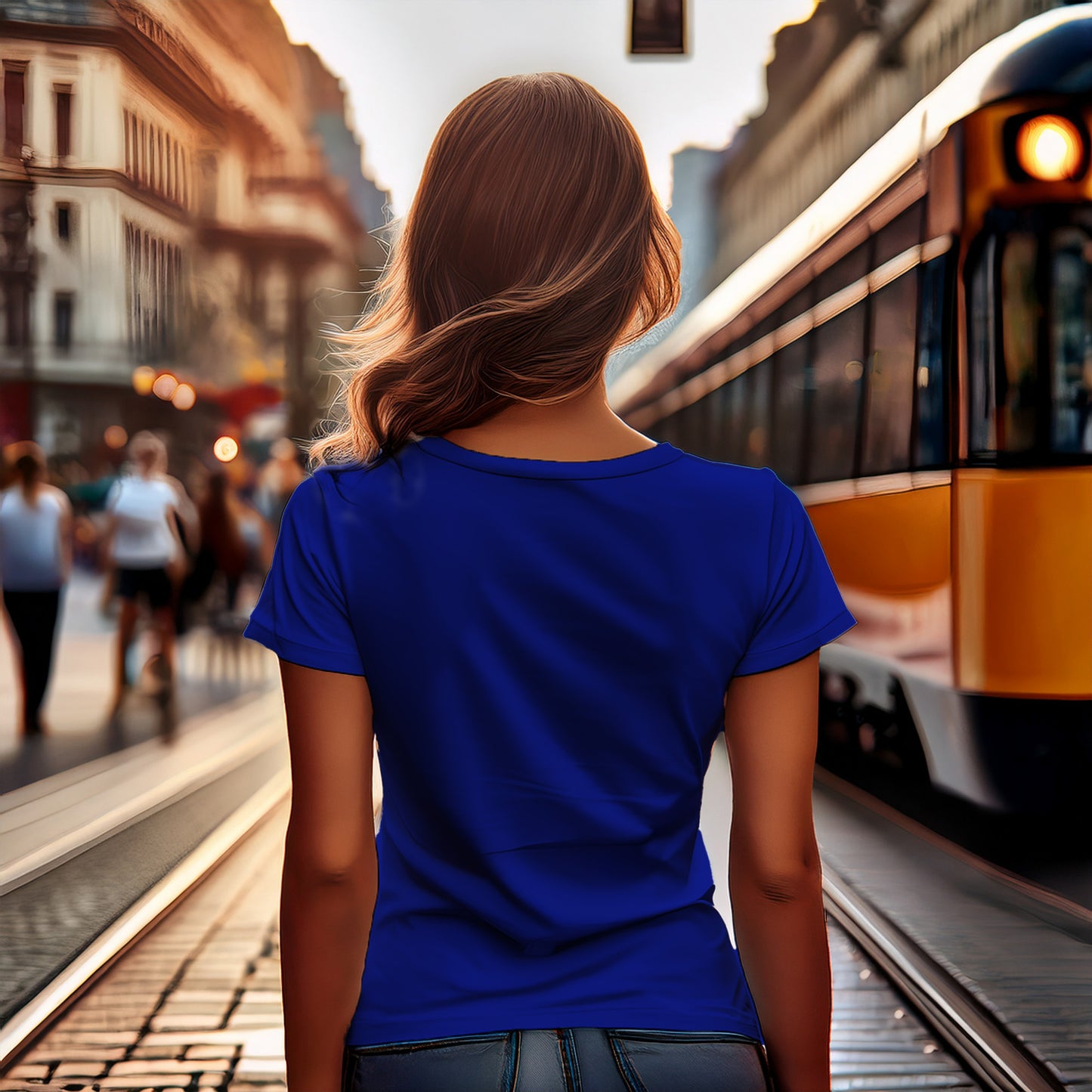 2073 Year Women T-Shirt (Royal Blue)