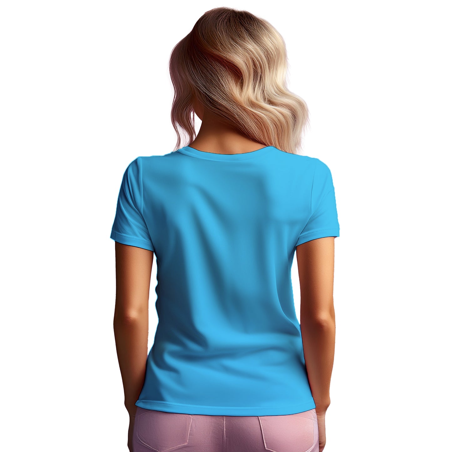 55 Number Women T-Shirt (Sky Blue)